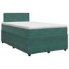 vidaXL Boxspringbett mit Matratze Dunkelgr&uuml;n 120 x 200 cm Samt