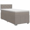 vidaXL Boxspringbett mit Matratze Taupe 100 x 200 cm Stoff