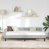 vidaXL Eckbettgestell Hellgrau 90 cm x 190 cm SamtundSperrholz