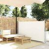 vidaXL Ausziehbare Seitenmarkise 120x300 cm Creme