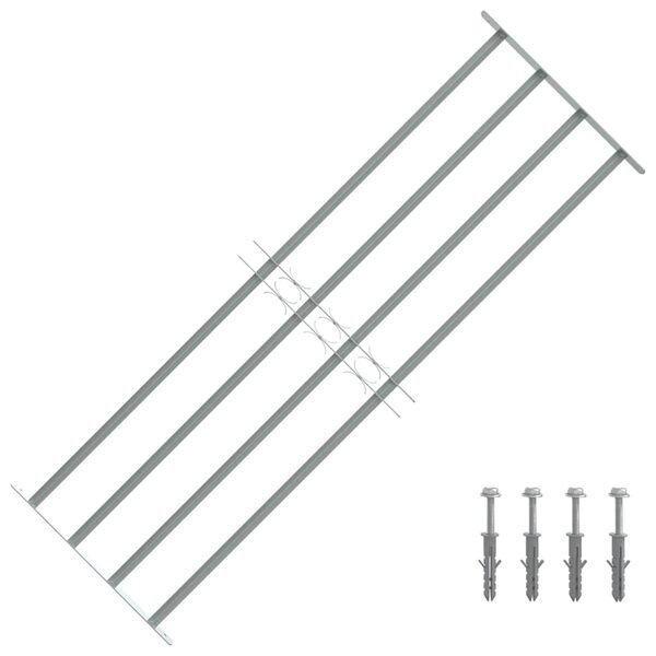vidaXL Fenstergitter Verstellbar mit 4 Querstäben 1000-1500 mm