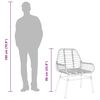 vidaXL 3-teiliges Garten-Esszimmer-Set Braunes Polyrattanglas