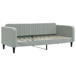 vidaXL Tagesbett Hellgrau 80x200 cm Samt
