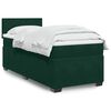 vidaXL Boxspringbett mit Matratze Dunkelgr&uuml;n 100x200 cm Samt
