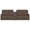 vidaXL 4-Sitzer Massagesessel mit Getr&auml;nkehalter Taupe Stoff