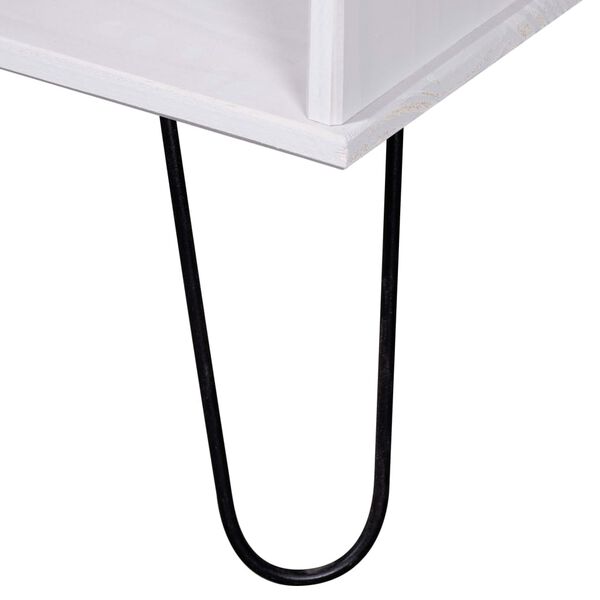 vidaXL Couchtisch New York Weiß und Natur Massivholz Kiefer