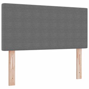 vidaXL LED Kopfteil mit LED-Lichtleisten Hellgrau 80 cm Cordstoff