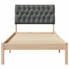 vidaXL Bettgestell mit gepolstertem Kopfteil Braun 90 x 190 cm