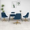 vidaXL Esszimmerst&uuml;hle 4 Stk. Drehbar Blau Samt