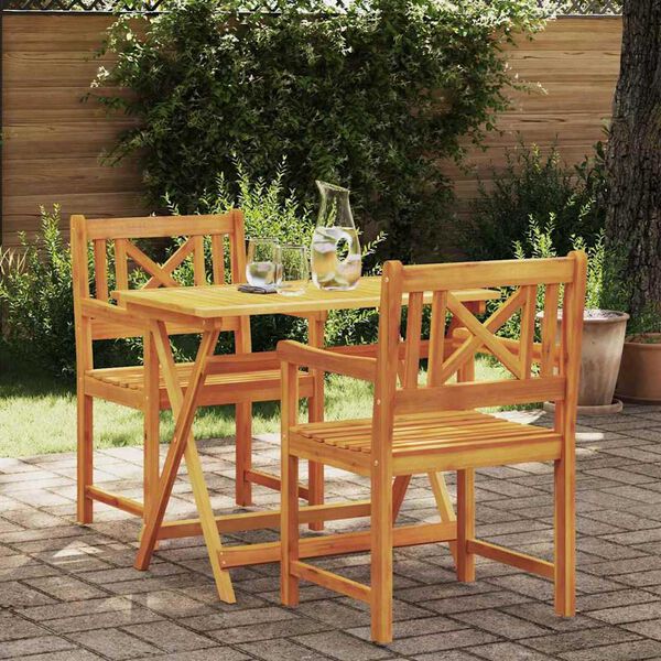 vidaXL Gartenstuhl 2 pcs Braun 56 x 56 x 90cm Massivholz Akazie