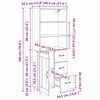 vidaXL Highboard mit Schubladen 2 pcs Artisan-Eiche Holzwerkstoff