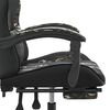 vidaXL Gamingstuhl mit Fu&szlig;st&uuml;tze Drehbar Schwarz Tarnfarben Kunstleder