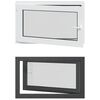 vidaXL Kellerfenster RISOR 100 x 60 cm PVC und Glas Anthrazit