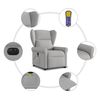 vidaXL Massagesessel mit Aufstehhilfe Elektrisch Wolkengrau Stoff
