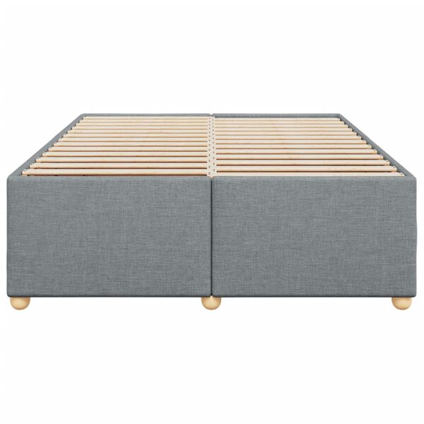vidaXL Bettgestell ohne Matratze Hellgrau 140x200 cm Stoff