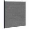vidaXL zaunset 175 x 186 cm WPC und Aluminium Grau