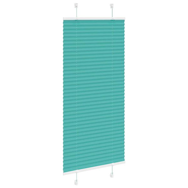 vidaXL Plissee Petrolgr&uuml;n 55x150 cm Stoffbreite 54,4 cm Polyester