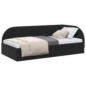 vidaXL Eckbettgestell Schwarz 80 x 200 cm Samt