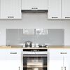 vidaXL K&uuml;chenr&uuml;ckwand 2 pcs Hellgrau 70 x 40 cm Geh&auml;rtetes Glas