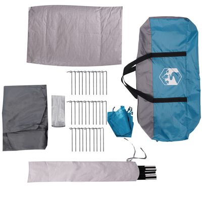 vidaXL Tipi-Familienzelt 6 Personen Blau Wasserdicht