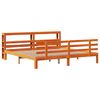 vidaXL Bettgestell mit Kopfteil ohne Matratze Wachsbraun 180x200 cm