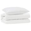 vidaXL Bettdecken Set mit Kissen 2 pcs Wei&szlig; Mikrofaser