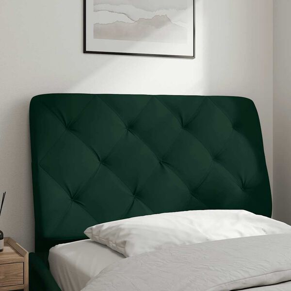 vidaXL Kopfteil-Kissen Dunkelgr&uuml;n 90 cm Samt