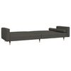 vidaXL Schlafsofa 2-Sitzer mit 2 Kissen Dunkelgrau Samt