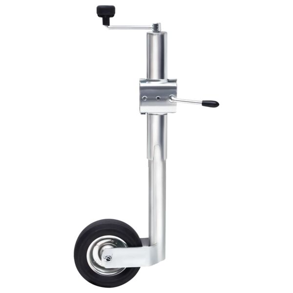 vidaXL St&uuml;tzrad f&uuml;r Anh&auml;nger mit Klemme 60 mm Verzinkter Stahl