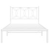 vidaXL Bettgestell mit Kopfteil Metall Wei&szlig; 107x203 cm