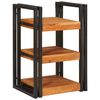 vidaXL Nachttisch 2 pcs Braun und Schwarz Massivholz Akazie