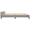 vidaXL Bettgestell ohne Matratze Hellgrau 200x200 cm Samt
