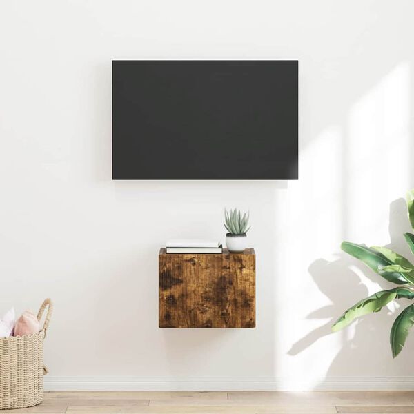 vidaXL TV-Wandschrank Wandmontiert Ger&auml;ucherte Eiche 60 x 31 x 29,5 cm