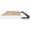 vidaXL Schweberegale 2 Stk. Eichen-Optik und Wei&szlig; 120x23,5x3,8 cm MDF