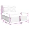 vidaXL Boxspringbett mit Matratze Hellgrau 180x200 cm Samt