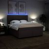 vidaXL Boxspringbett mit Matratze Dunkelbraun 180x200 cm Stoff