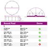 vidaXL Pool-Dome Transparent 430 x 430 x 210 cm PVC