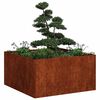 vidaXL Pflanzk&uuml;bel Rostig 80x80x40 cm Wetterfester Stahl