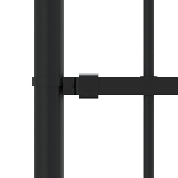 vidaXL Gartenzaun mit Speerspitze Schwarz 240 x 75 cm Pulverbeschichteter Stahl