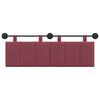 vidaXL H&auml;ngevorderseite Wandmontiert Weinrot 150 x 55 x 5 cm Stoff