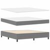 vidaXL Boxspringbett Hellgrau und Wei&szlig; 180 x 200 cm Cordstoff