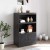vidaXL Sideboard Schwarz 67x39x107 cm Stahl