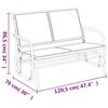 vidaXL Garten-Schaukelbank Braun 120,5x76x86,5 cm Textilen & Stahl
