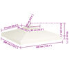 vidaXL Pavillon-Ersatzdach 310 g/m&sup2; Cremewei&szlig; 3x3 m