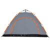 vidaXL Campingzelt 5 Personen Grau und Orange Quick Release
