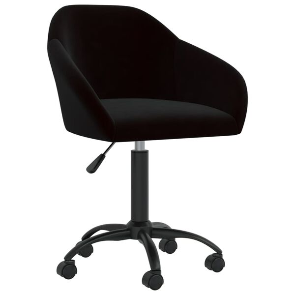 vidaXL Esszimmerst&uuml;hle 6 Stk. Drehbar Schwarz Samt