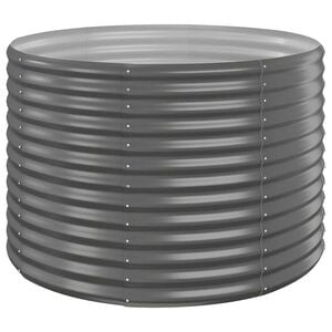vidaXL Hochbeet Verzinkter Stahl 100x100x68 cm Grau