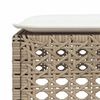 vidaXL 5-tlg. Garten-Sofagarnitur mit Kissen Beige Poly Rattan