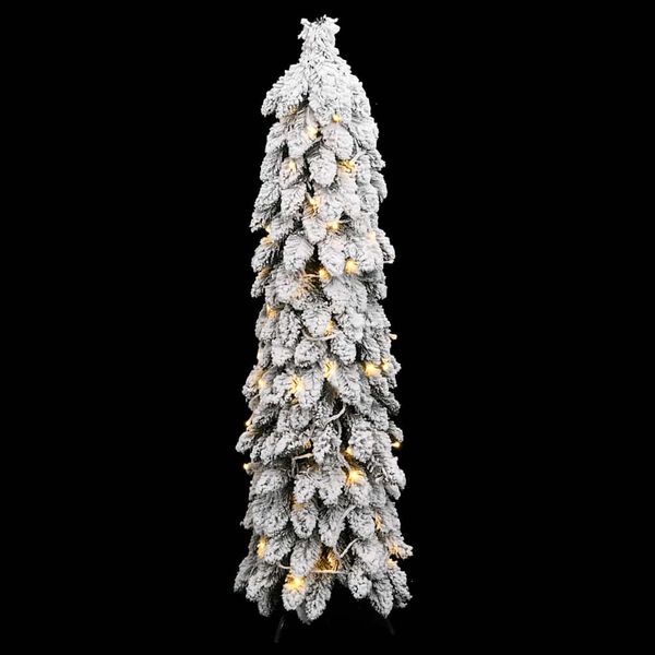 vidaXL K&uuml;nstlicher Weihnachtsbaum Beleuchtung & Schnee 60 LEDs 120 cm