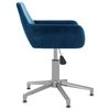 vidaXL Esszimmerst&uuml;hle 4 Stk. Drehbar Blau Samt